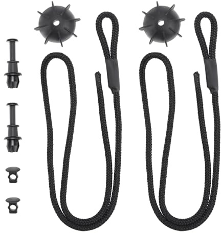 Be In Your Mind 1 Pair Car Parcel Shelf Cords Rear Parcel Shelf Strings with Clip Holders Compatible with Audi A3 Q2 Q3 Q5, OEM 1K6863447A/1M6867574A