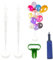 Luftballon Ständer, 2 Kit Ballonständer Ballon Stick Halter, Feier 63 Zoll, Wiederverwendbare Luftballons Ständer Halter, Verstellbarer Tisch mit Wassergefülltem Sockel für Geburtstag, Party, Hochzeit