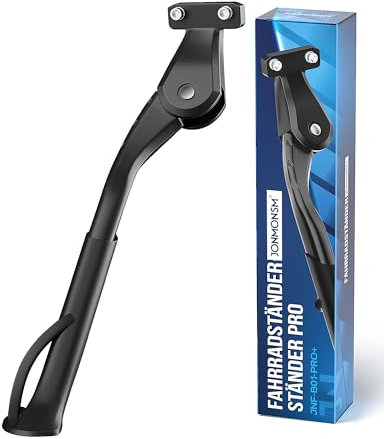 JONMONSM Fahrradständer 24-29 Zoll,Höhenverstellbarer Seitenständer mit 2 Löchern,40mm Loch für M6 Schrauben,Stabil Seitenständer E-Bike,MTB