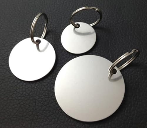 LDXDRU Lot de 30 porte-clés ronds de 30 mm avec anneaux en acier inoxydable argenté - Kit de bricolage pour clés, artisanat, fabrication de bijoux