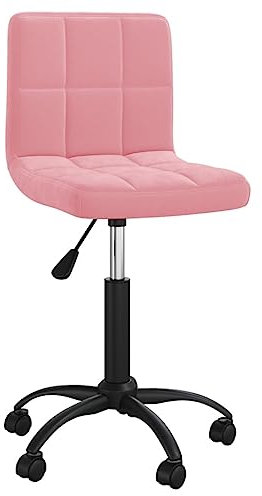 vidaXL Bürostuhl mit Rollen Drehbar Höhenverstellbar Drehstuhl Schreibtischstuhl Computerstuhl Stuhl Rollhocker Büromöbel Rosa Samt