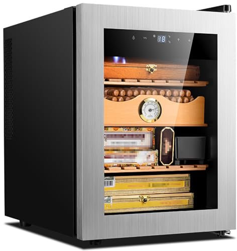 Electronic Constant Temperature Moisturizing Cigar Cabinet, Mellow Cedar Wood Shelf, Small Mini Home Refrigerator Ice Bar Wine Cabinet