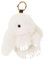 Bunny Schlüsselanhänger, flauschiger Hasen-Schlüsselanhänger, weich, niedlich, Rex-Kaninchenfell, Plüsch, Auto, Handtasche, Schlüsselanhänger, Tasche, Charm-Anhänger (Beige)