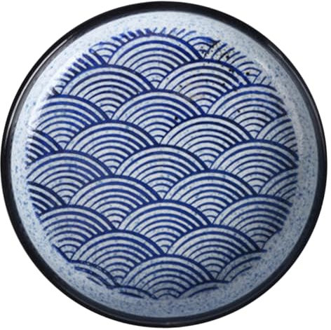 MOLUCKFU Japanischer Keramikteller Mit Wellenmuster Snack Und Dessertteller Vielseitige Speiseteller Für Zuhause Und Gastronomie Elegantes Und Praktisches Tableware Für Verschiedene