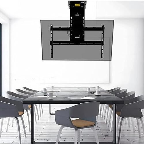 CAMEKIGZ Motorized TV Mount - Electric Ceiling TV Mount - 0-85° Flip Down TV/Monitor Bracket, Telescopic Electric TV Riser With Auto Lift, for 32-65 Inch TVs, Load Capacity 40kg/88Lbs