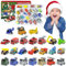 Lamppdcor Konstruktionsab Adventskalender 1 Set Cars Adventskalender 2024 für Weihnachten Plastikkonstruktion Fahrzeug Spielzeug mit verschiedenen Überraschungsautos 24 Tage Weihnachten Countdown Ges