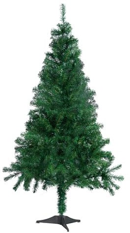 CCLIFE Albero di Natale Piccolo Slim, Albero con Aghi di Pino, 120 cm, Verde, 225 Rami, Cushhom