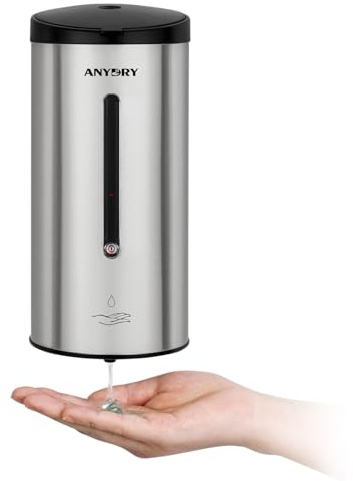 anydry 750ml Professioneller Automatischer Wand-Seifenspender,Korrosionsschutzbeschichtung, Modell 1205E (Geschliffen)
