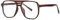 Breaksun Retro Oversized Square Glasses for Women Men Big Square Aviator Blue Light Eyeglasses, Dark Coffee, Transparent, MM