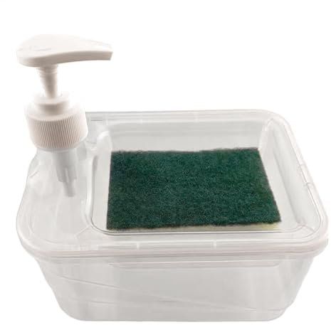 Soap Dispenser Sponge Holder, 2 In 1 Dish Soap Dispenser, Sponge Holder For Sink, Multifunctional Sink Organizer, Soap and Sponge Holder, Perfect For Useful Kitchen Gadgets