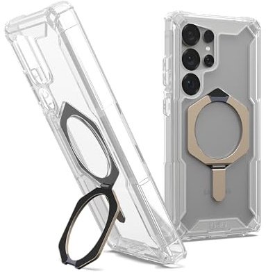 URBAN ARMOR GEAR Plasma XTE Case Samsung Galaxy S25 Ultra Kickstand Hülle (Designed for Samsung Zertifiziert, Wireless Charging kompatibles Cover, Handyhülle aufstellbar) Ice (transparent)/Titan