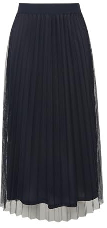 s.Oliver Eleganter Midirock aus plissiertem Mesh