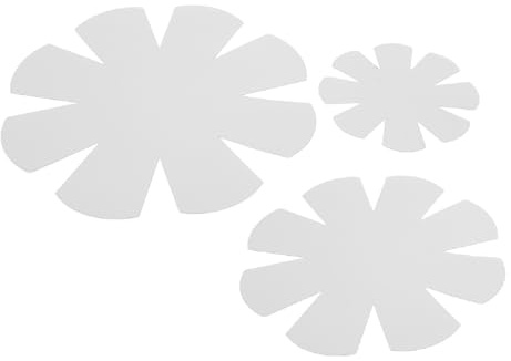 3 Pieces Bowl Cozy Templates 3 Sizes, Clear PET Flower Shaped Bowl Pattern Stencils Reusable Fabric Bowl Sewing Templates for Handicrafts and Decorations