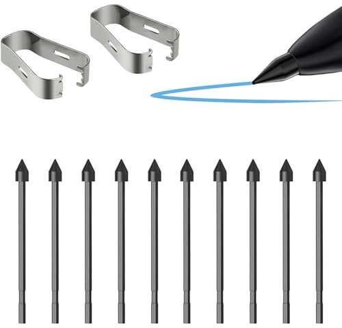 Tips/Nibs Replacement for Samsung Galaxy Tab S10+/S10 Ultra/S9/S9 Ultra/S8/S8+/S8 Ultra/S7/S7 FE/S6 Lite/S22/S23/S24/S25 Ultra S Pen (10 Black)