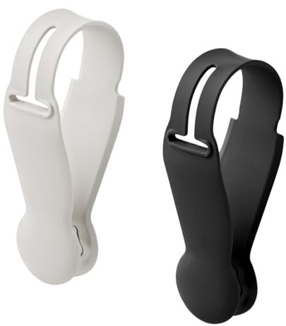 2 Stück Magnetischer Hutclips, Hut Clip für Reisetasche, Magnetische Hutklammer für Damen Herren, Tragbare Hutclips für Rucksack, Handtasche, Reisen Outdoor-Zubehör (Weiß, schwarz)