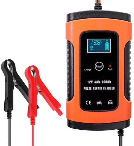 POOIQX 1. 2V / 24V. Autobatterieprüfgerät. LCD Digital Battery Analyzer Autokarbuch-Diagnosewerkzeug SOH SOC CCA IR Messung for das Automotorrad, Starke Haltbarkeit(C)