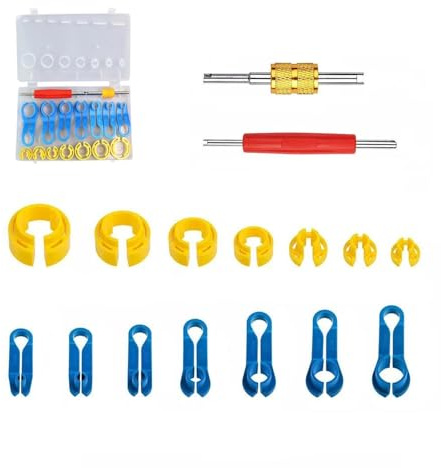 Crozgan 16pcs Fuel Line Disconnect Removal Tool | Car AC Line Disconnect Tool Set Automotive Transmission Oil Cooler Line Disconnect Tool for Automotive Piping Repair