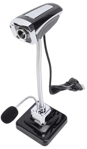 Depisuta USB Web Camera, Adjustable Focusing 640 X 480 Pixels Computer Camera, 360 Degree Rotation Webcam for Meetings, Streaming, Desktop, Laptop, PC