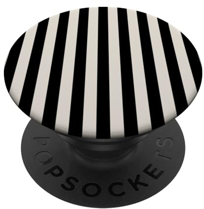Black and Cream Stripes PopSockets Adhesive PopGrip