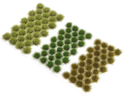 YANJINGHE 96 Stück Pflanzen Modellbau Gras, Static Grass Tufts, Statische Grasbüschel, Grasbüschel Pflanzen Modell, für DIY, Eisenbahnmodellbau, Miniatur Spielszenen und Zuglandschaften