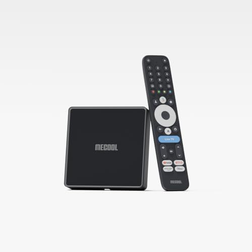 MECOOL MEon1 Google TV Certified 4K Streaming Media Player with AI Upscaling, Voice Remote, Chromecast Built-in, WiFi, Dolby Audio, 32GB