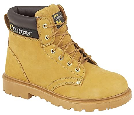 Grafters Mens Apprentice 6 Eye Safety Toe Cap Boots (6 UK) (Honey)