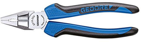 Gedore Kombizange zum Schneiden/Halten/Drehen, lange Schneiden, 2-Komponenten-Griff, DE-Modell, Länge 200 mm, 8210-200 JC