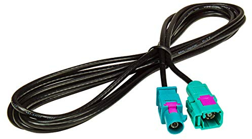 tomzz Audio 1600-012 Fakra Antennen-Verlängerung 2m 200cm Fakra (M) Stecker auf Fakra (F) Buchse Kabel RG174 Typ Z codiert