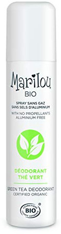 Marilou Bio - Déodorant bio Spray parfum Thé Vert frais et végétal - Formule sans Alcool et sans sels d'aluminium- 100% d'ingrédients d'origine naturelle - 75ml
