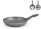 H&H Padella Antiaderente Stone Induzione Grigio Cm22 Pentole Cucina, Pietra