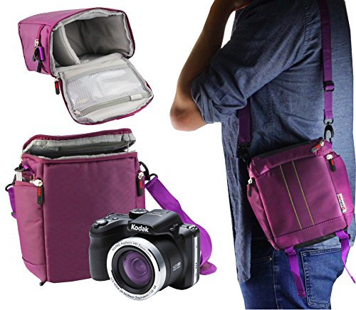 Navitech Purple Camera Carrying Case and Travel Bag Compatible with The Canon PowerShot SX70 HS