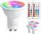 VARICART Bombilla LED RGBW GU10 5W, Colores Cambiantes Bombilla RGB Foco, Blanco Frío 6000K, 12 Colores Regulable con Control Remoto, 5W Equivalente 50W, para Decoración Del Hogar (Paquete de 4)