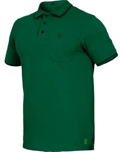 Leibwächter Polo-Shirt Herren Flex-Line – Grün – Gr. 5XL – Poloshirt mit Brusttasche – Kurzarm Poloshirts mit 3 Knöpfen – 50% Baumwolle 50% Polyester – Sommer Arbeitsbekleidung für Herren