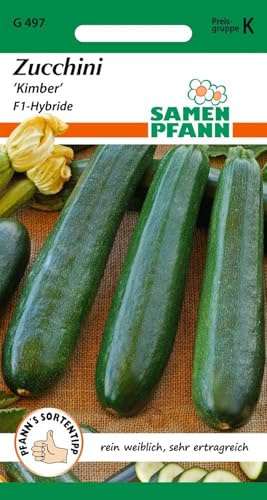 SAMEN PFANN® Zucchini, Kimber F1 - Gemüse-Samen Saatgut Zucchini-Samen Samen (Cucurbita pepo)