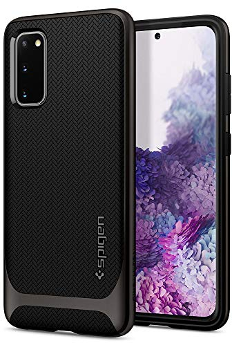 Spigen Neo Hybrid Hülle Kompatibel mit Samsung Galaxy S20, TPU, stoßfest -Gunmetal - 6.2 Zoll