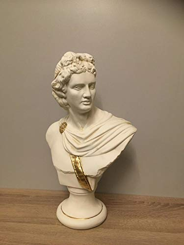 DSC Schöne Büste Apolo XL Skulptur 51 cm Shabby Antik Style Deko