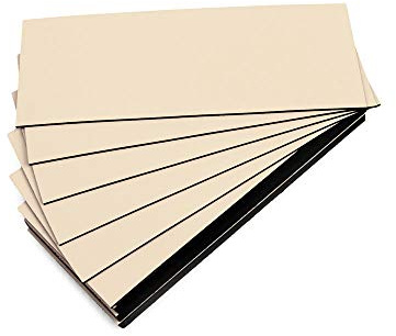 Magnet-Etiketten, Farbe Creme, Länge 10 cm, Breite 4 cm, 25 Stück