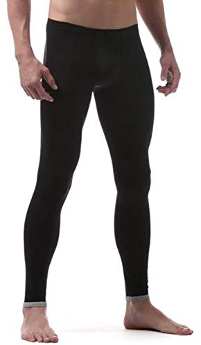 winying Herren Sexy Strumpfhosen Athletic Sport Dünne Leggings Elastischer Bund Workout Laufen Tights mit Bulge Beutel