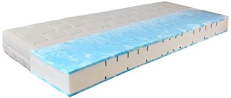BeCo Matratze 90x200 cm Duo Gel Comfort Komfortschaummatratze H2, Oeko-TEX Standard 100, Testsieger in Haus & Garten: SEHR GUT 1,3 (Heft 01/2019), Made in Germany, 100 Nächte Testschlafen