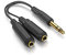 WILLIZTER 1/4 Inch 6.35mm Splitter Cable TRS Stereo Male to Dual 6.35mm 1/4 Inch TRS Stereo Female Jack Quarter Y Splitter Cable Quarter Inch Splitter Cord