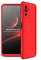 ZSCHAO Funda para Xiaomi Redmi Note 10S 360 Grados Slim Fina Antigolpes +Cristal Templado Carcasa Funda Compatible con Redmi Note 10S Dura rigida Libro Ultrafina Armor Completa Mate Case Cover Roja
