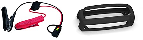 CTEK 56384 Comfort Indikator mit Batterieklemmen & Protect Bumper: Rutschfester Gummischutz für Ihr CTEK Batterieladegerät - Perfekter Schutz für Ihr Fahrzeug und Ladegerät
