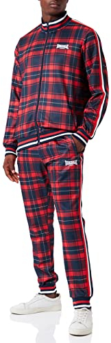 Lonsdale Herren WICKSTONE Trainingsanzug, Rot/Blau, S