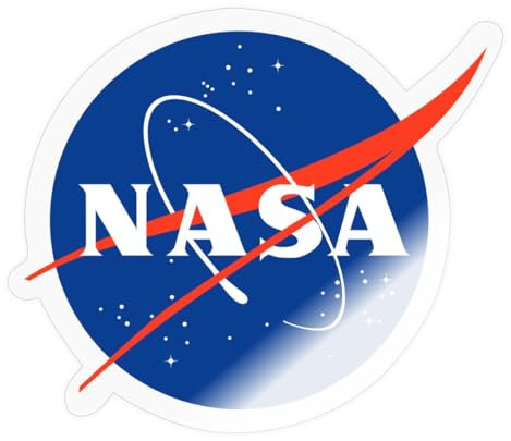 Spreadshirt NASA Classic Logo Sticker Aufkleber, 10 x 10 cm, Transparent glänzend