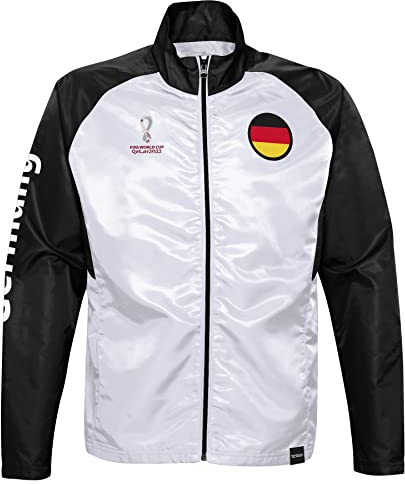 FIFA Herren Offizielle Wm 2022 Trainingsjacke-Deutschland, Weiß/Schwarz, XL