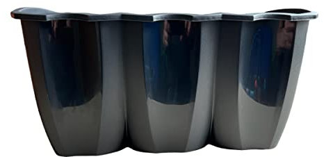 Jardinière pour balustrade, L x l x H 39 x 27,5 x 20 cm, pot de balcon, bac à rampe (anthracite)