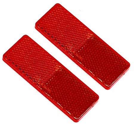 ETUKER riflettore da 2 pezzi, riflettore rettangolare per rimorchio, Riflettore lente fanale posteriore, riflettori per caravan/camion/rimorchio/barca/moto Recinzione cancello post