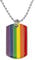 Rainbow Pride Dog Tag Pendant Necklace