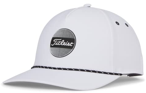 Titleist Unisex Boardwalk Golfmütze aus Seil Verschluss, weiß/schwarz, Einheitsgröße