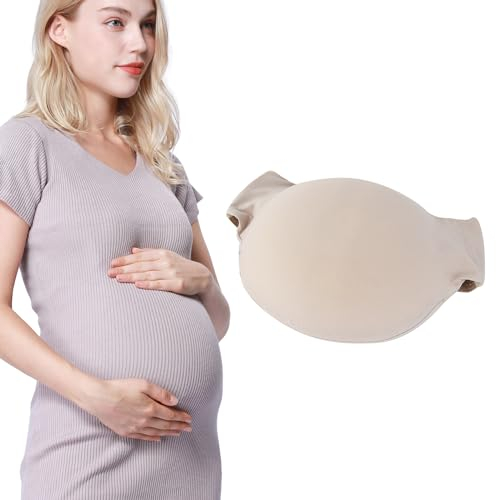 ONEFENG Gefälschter Schwanger Bauch,Atmungsaktiv Fake Schwangerschaftsbauch,Falscher Bauch für Film Requisite